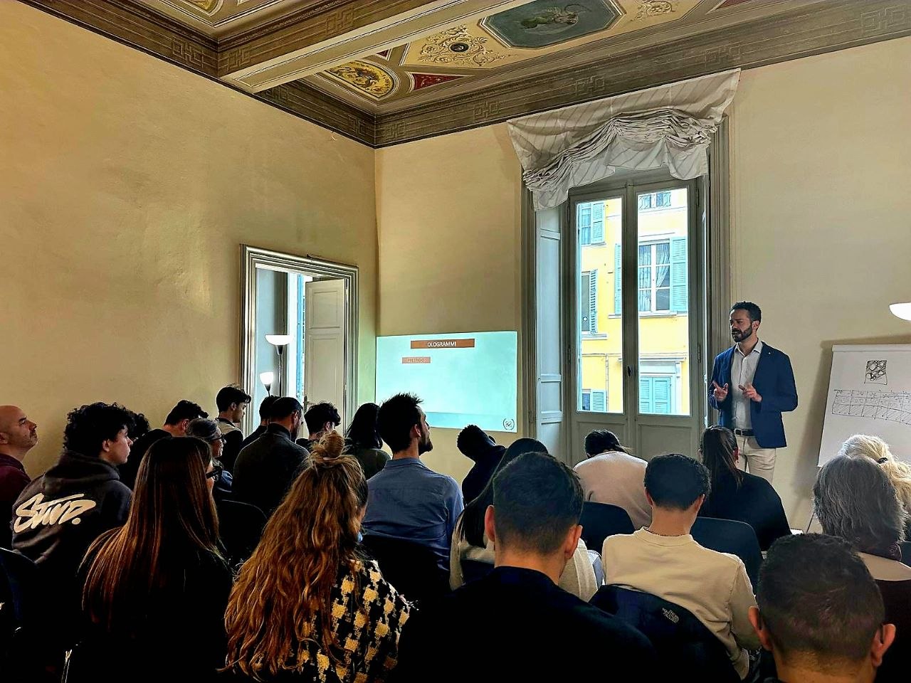 Roberto Paternò conduzindo uma aula do Método Galileo Galilei